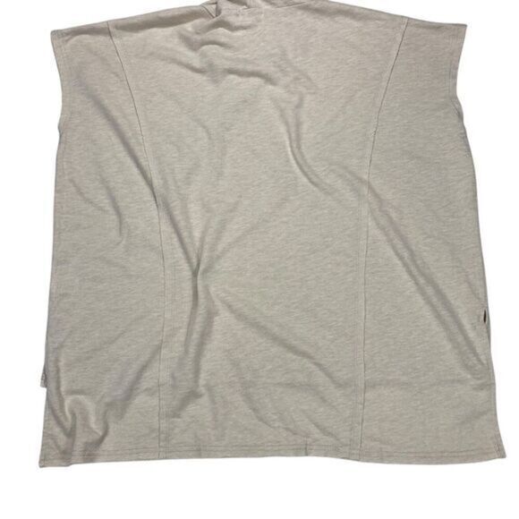 Umgee Tunic Hooded Sweatshirt Womens Sz L Beige Oversized Bohemian Comfy Pull On - Picture 6 of 12